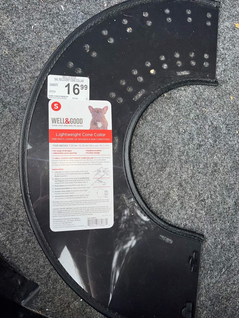 Lightweight Cone Collar - Black - Small